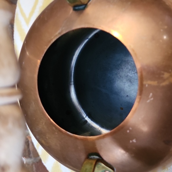 Vintage TAGUS Copper And Brass Teapot with Wooden Handle made In Portugal - Picture 8 of 9